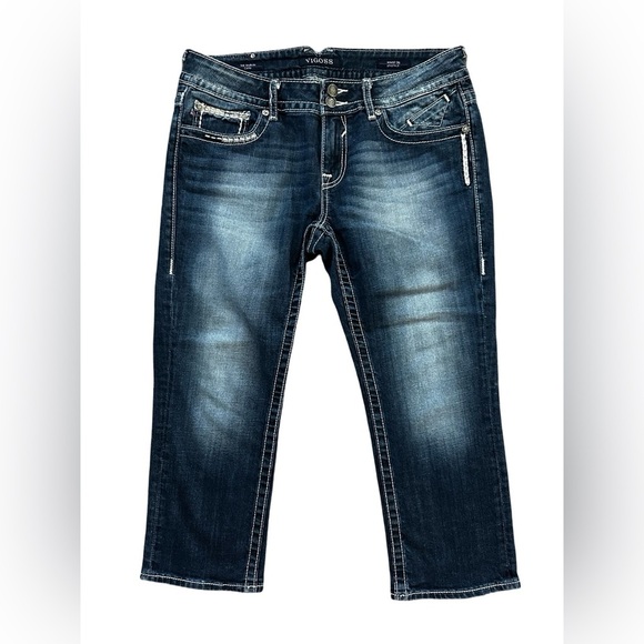 Vigoss DUBLIN CAPRI Jean Blue Women’s Tag Size Waist 30 Length 21. - Picture 1 of 16